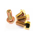 M6*55mm  Yellow zinc plated stainless steel hex flange head bolt with serrated A2 A4 304 316 410 carbon steel 35K grade 2